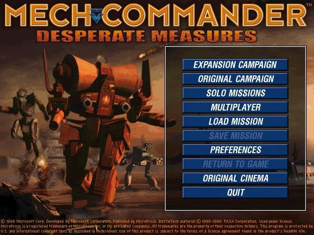 MechCommander: Desperate Measures