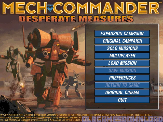 MechCommander: Gold