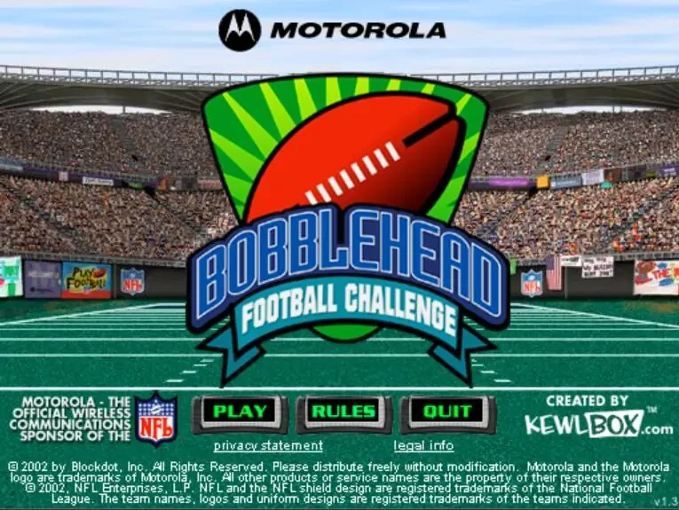 Bobblehead Football Challenge