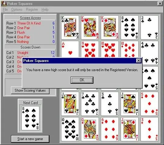 Amazing Poker Squares