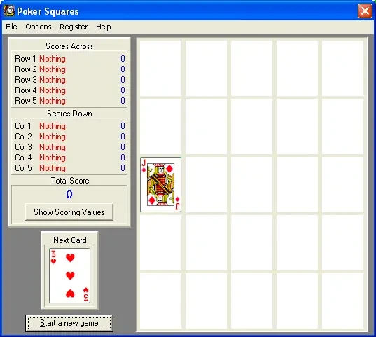 Amazing Poker Squares